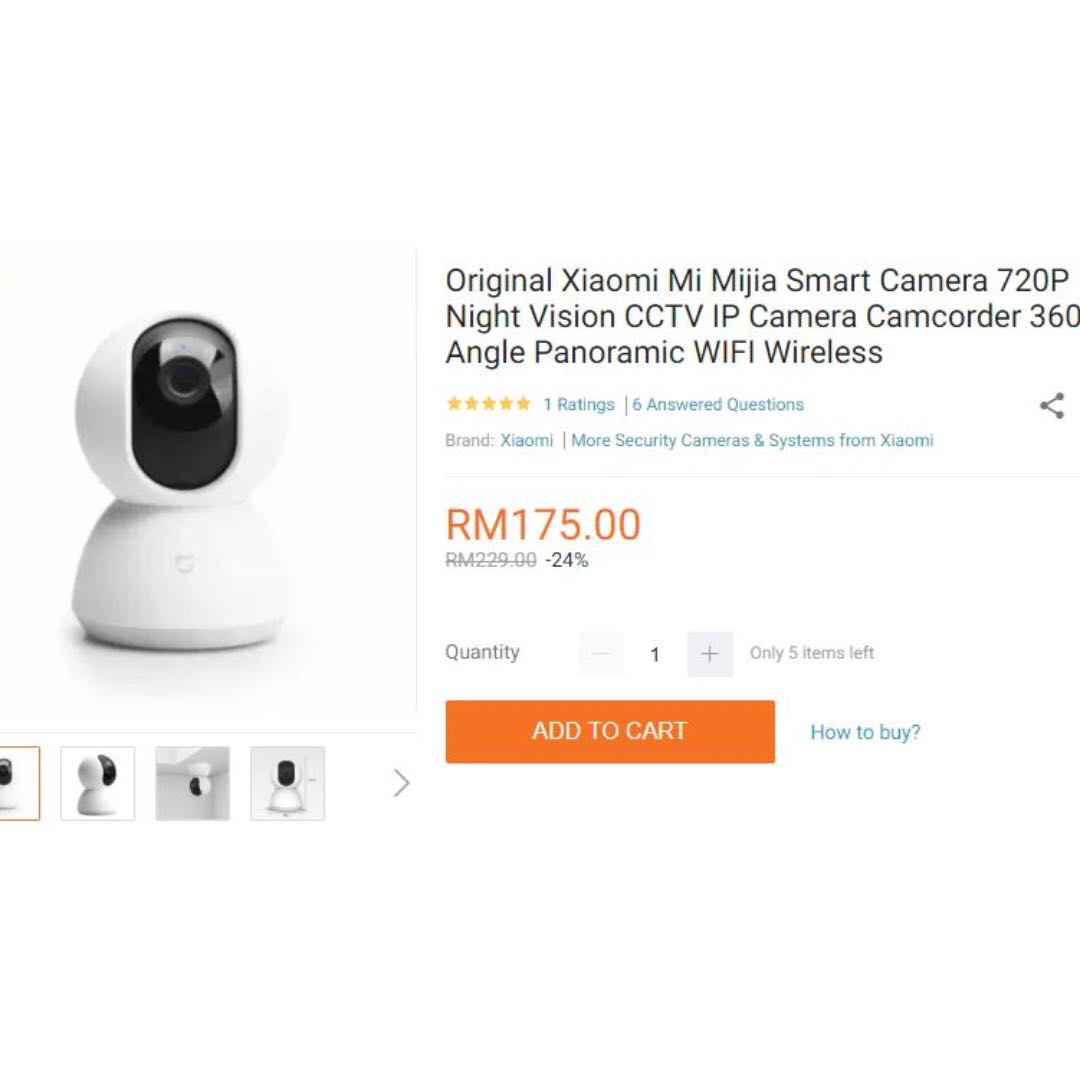 Xiaomi mijia best sale smart camera 720p