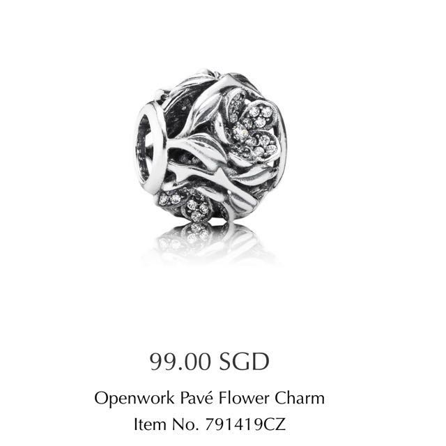 Pandora openwork 2025 flower charm