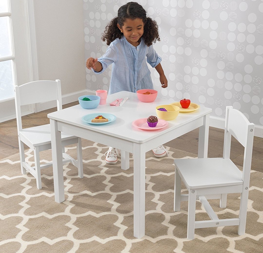 (PO) BN KidKraft Aspen White Table and Two Chairs Set Kids, Babies ...