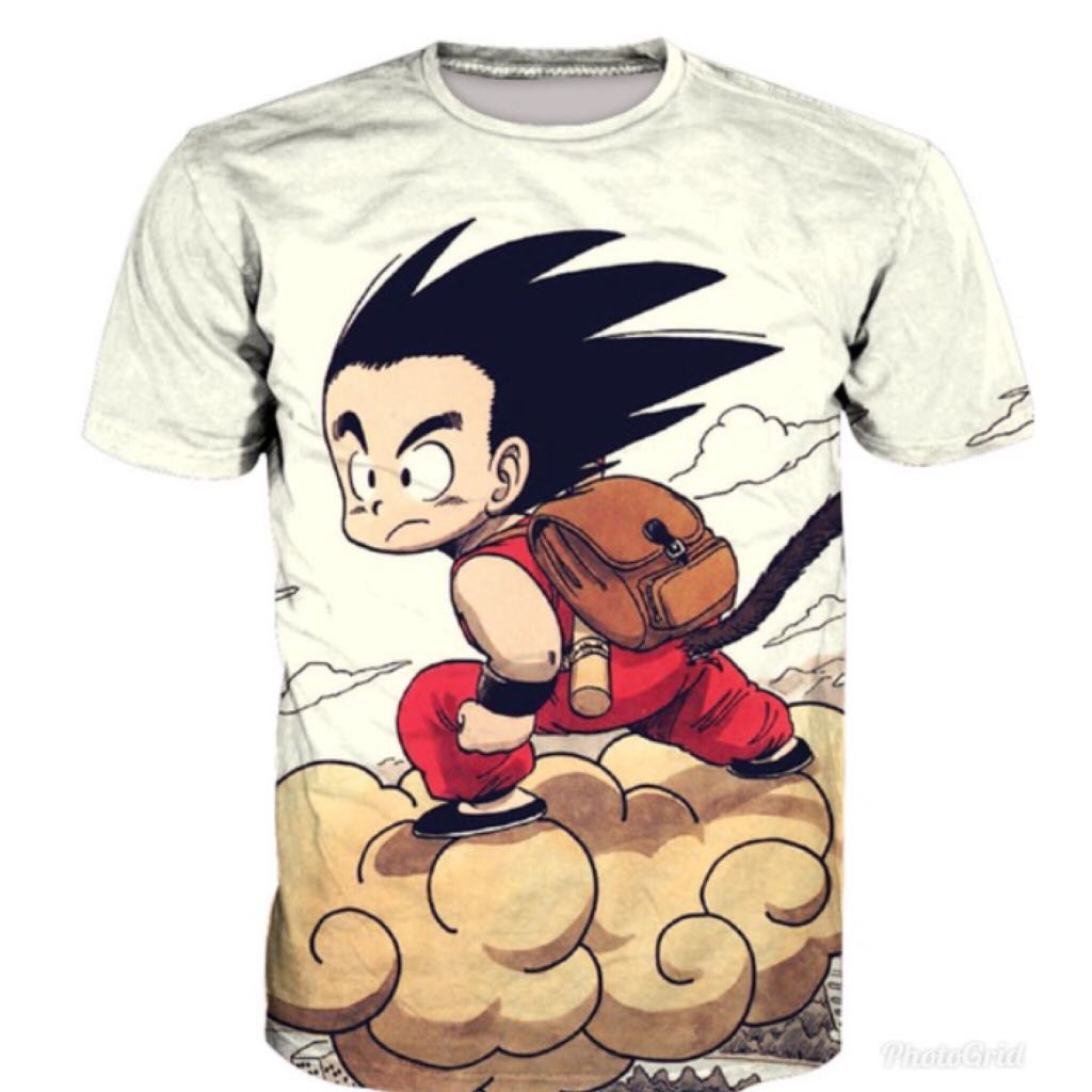 Po Dragon Ball Kid Goku Riding Flying Nimbus T Shirt