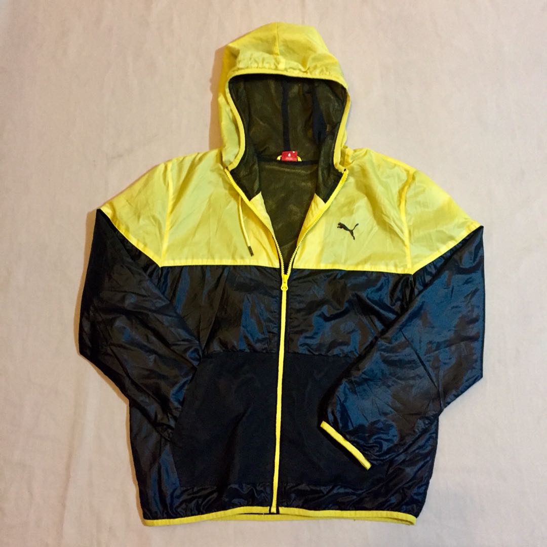puma windbreaker yellow