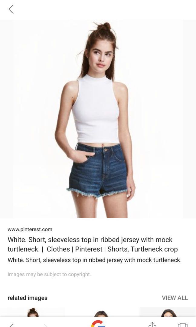 sleeveless ribbed mock turtleneck
