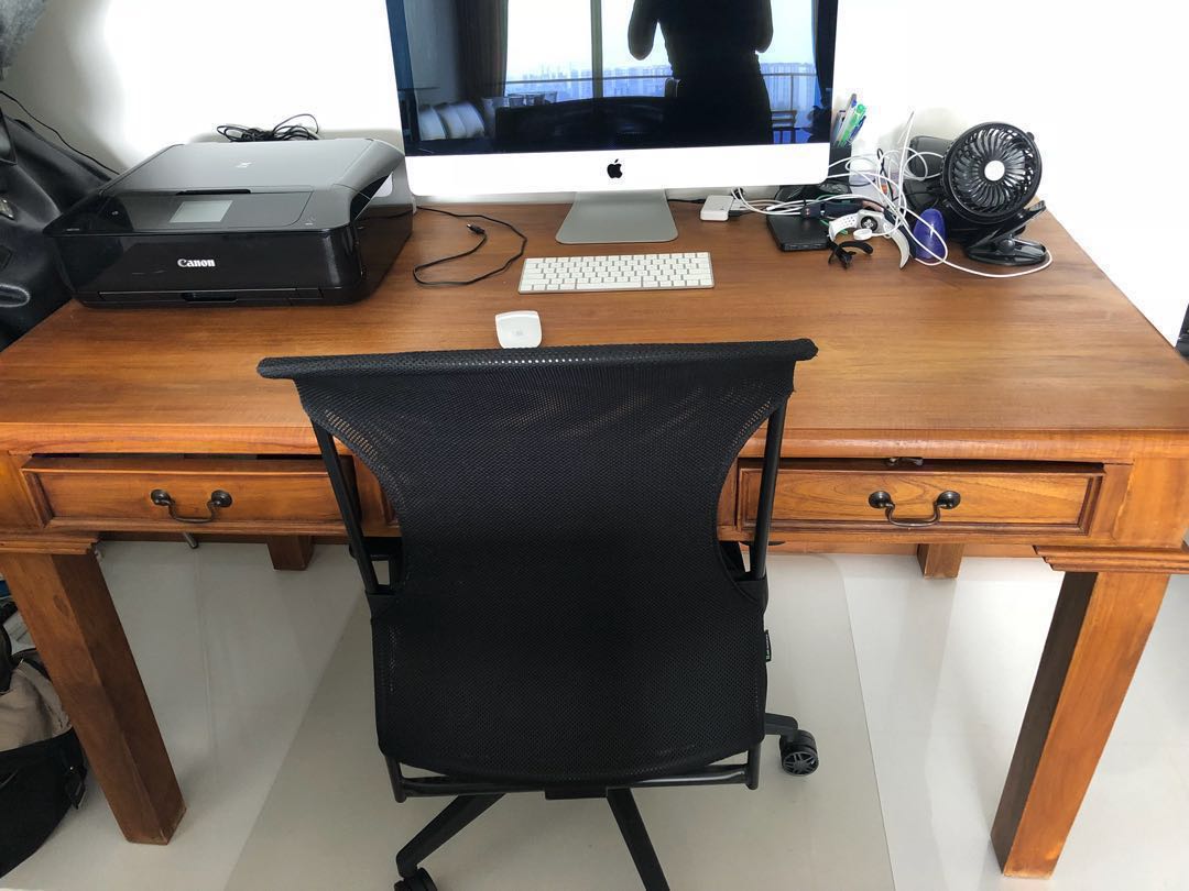 Teak Computer Desk Furniture Tables Chairs On Carousell