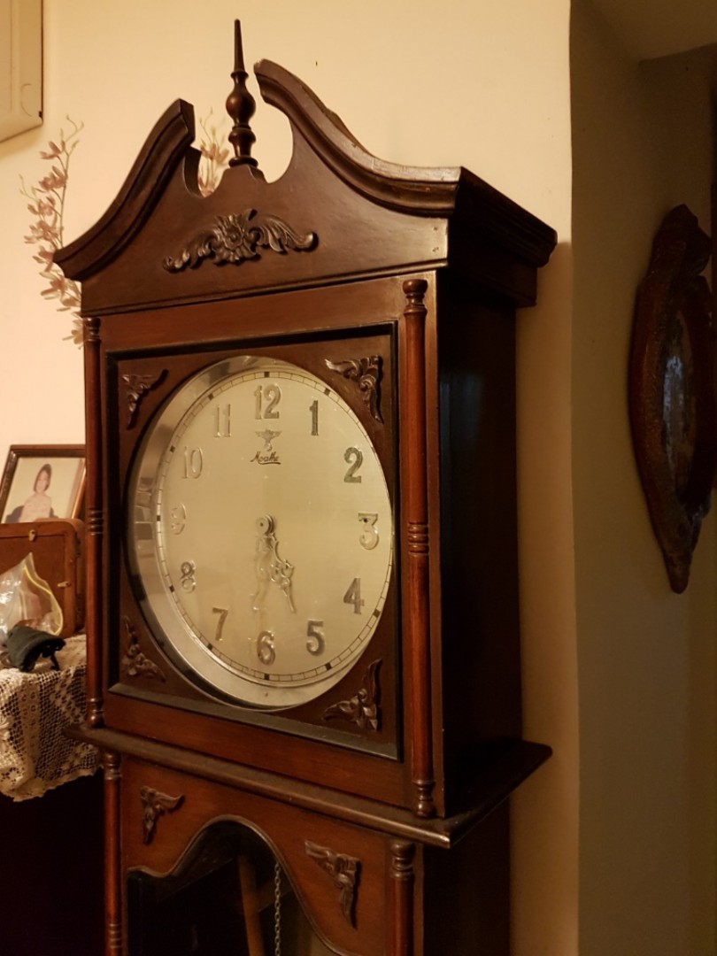 Moathe Vintage Moathe Grandfather clock, Furniture & Home Living, Home Decor ...