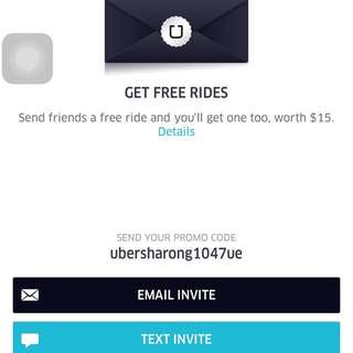 FREE UBER RIDE UP TO $15