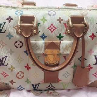 AUTHENTIC LV LOUIS VUITTON Black Multicolor Takashi Murakami Mini HL Speedy  Nano Bag 💙 , Luxury, Bags & Wallets on Carousell