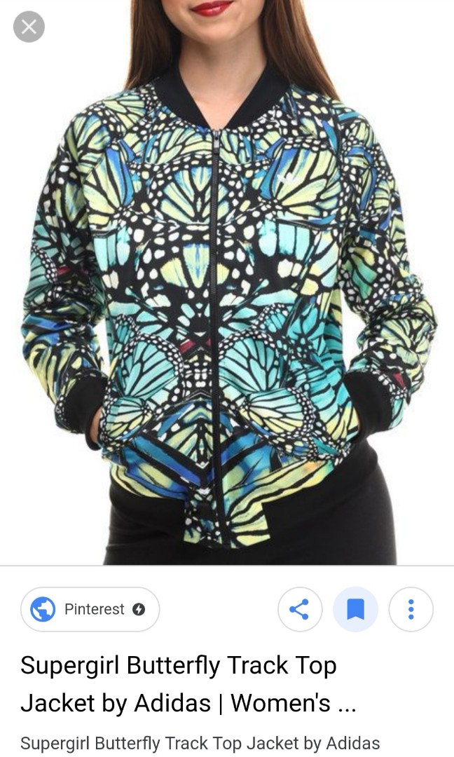 Adidas Original AUTHENTIC Supergirl Butterfly Track Top Jacket