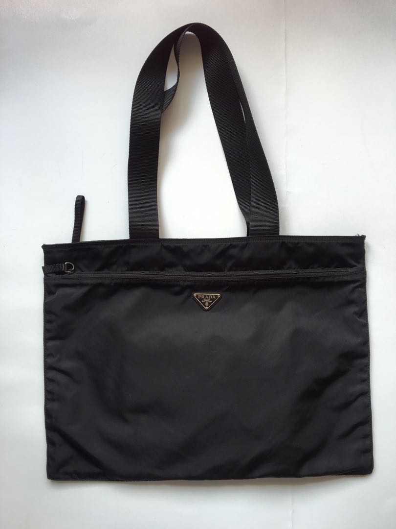 prada large nylon tote bag