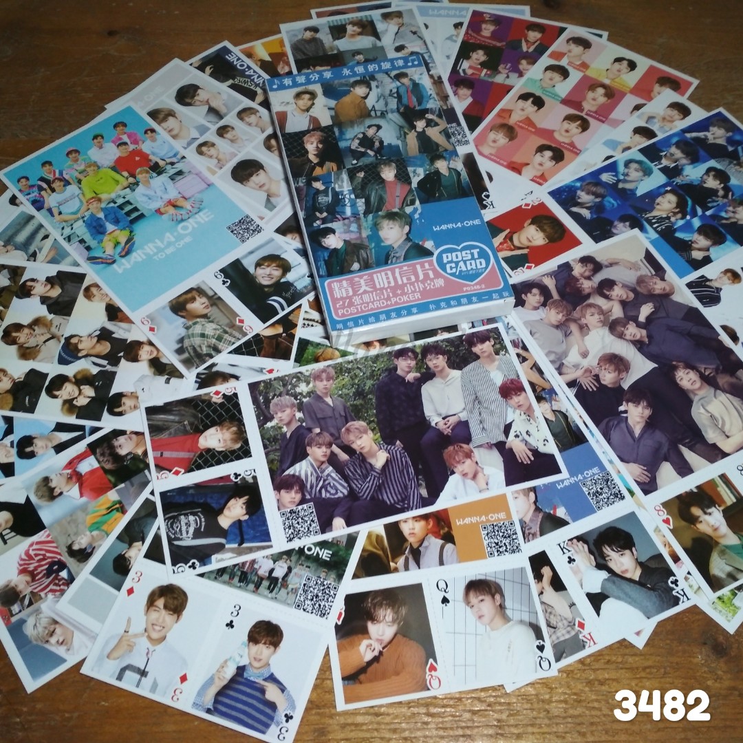 AVAILABLE WANNA ONE POSTCARDS WITH MINI POKER (Category: K-Wave Merchandise) located in San Juan City. Submitted by makarell (Listing ID 172460617, Image 1). Description: T..