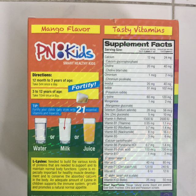 BN PN Kids 3 X Complete Multivitamin+minerals Syrup With Llysine