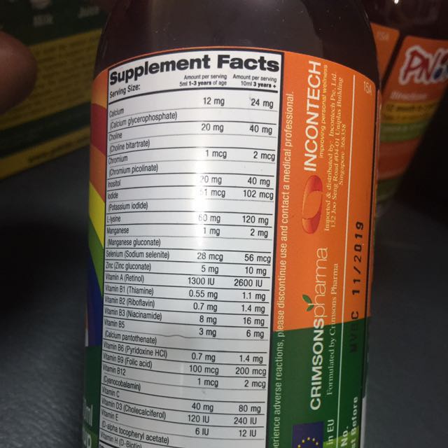 BN PN Kids 3 X Complete Multivitamin+minerals Syrup With Llysine