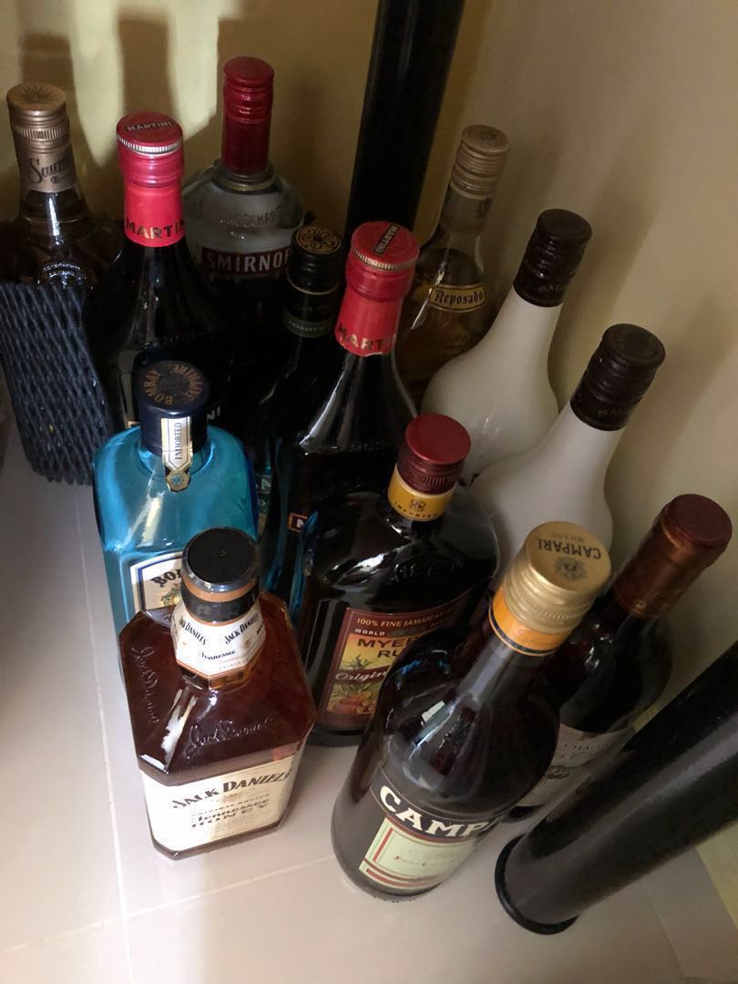 Bombay Sapphire Myers Rum Campari Smirnoff Tequila Sauza Cuervo Malibu Martini Jack Daniels Honey Red Wine Food Drinks Beverages On Carousell