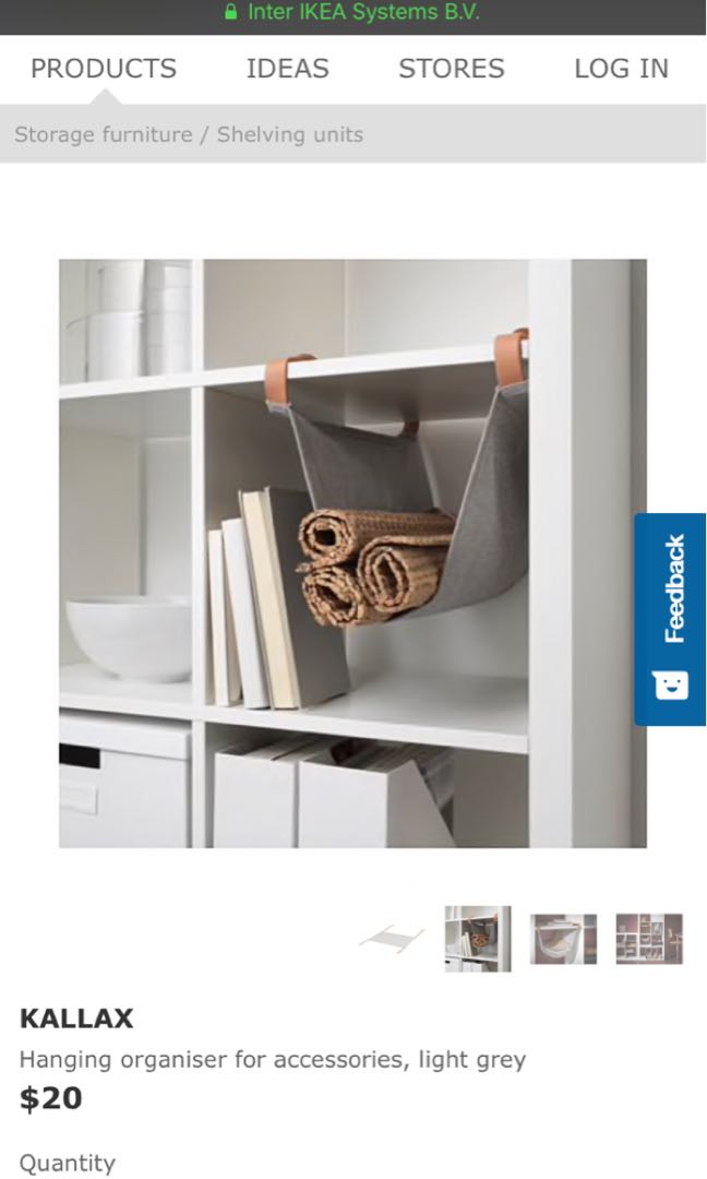 Brand new KALLAX hanging organiser from IKEA, Furniture & Home Living
