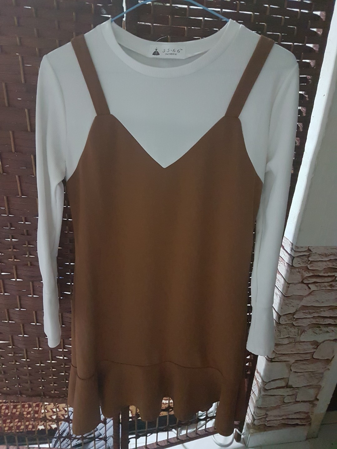 Brown dress top