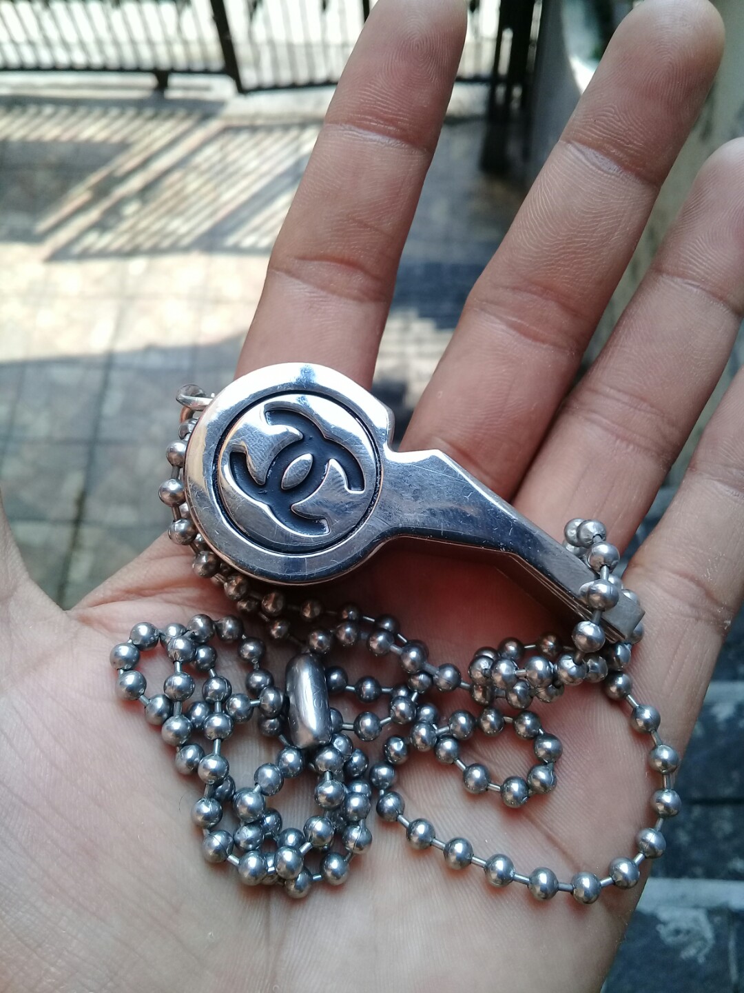 Chanel shop whistle necklace