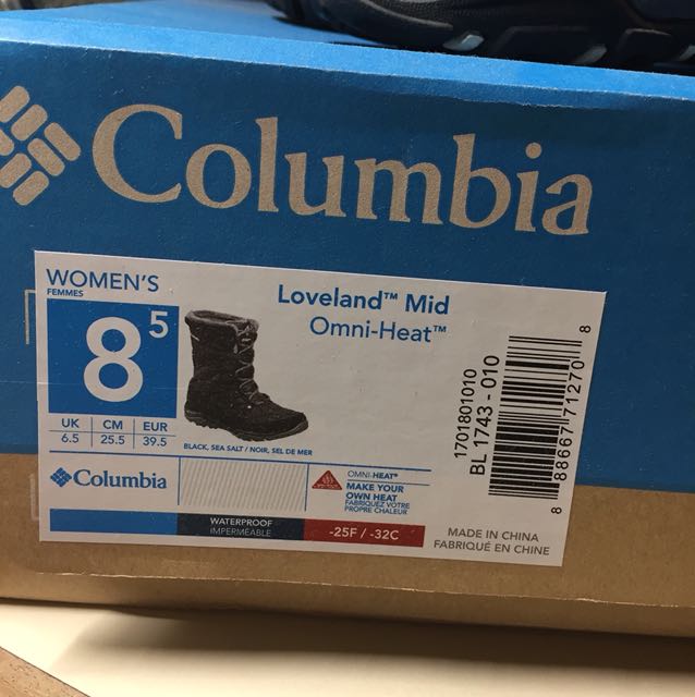 Columbia Loveland mid Omni heat Black winter boots size 8.5 Women s Fashion Footwear Boots on Carousell