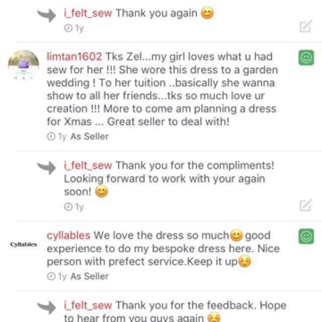 customer review for dress