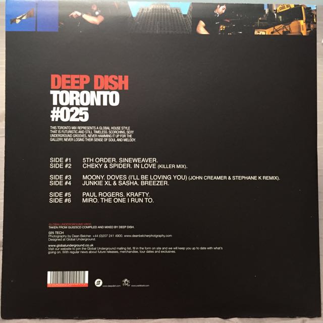 Deep Dish Toronto Global Underground 025 vinyl album, Hobbies & Toys