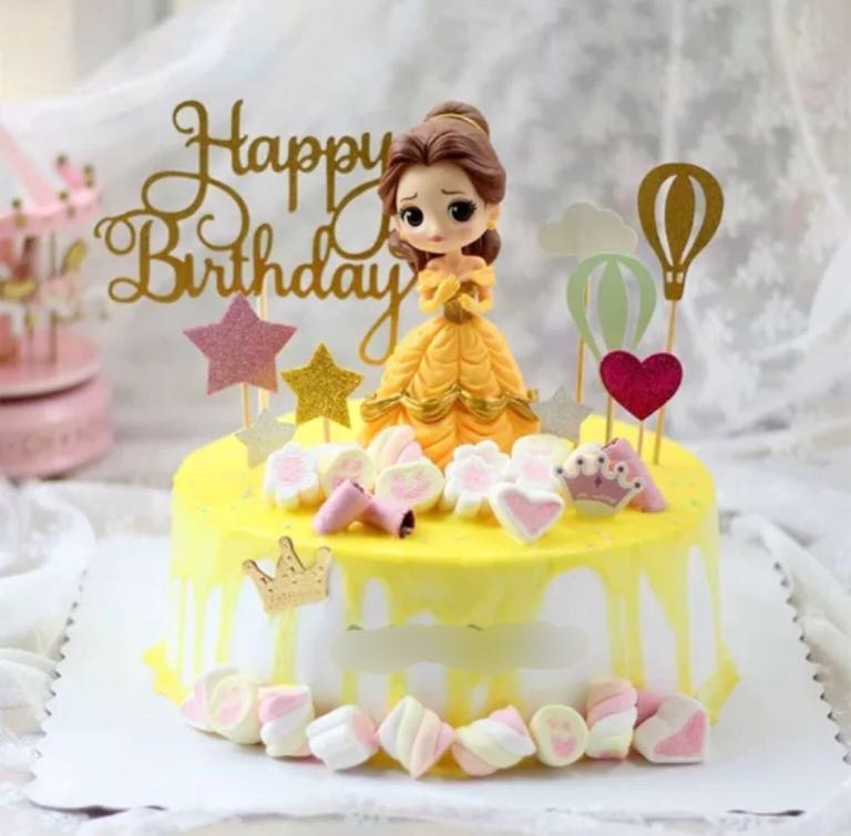 9cm Disney Princess Sleeping Beauty Sugar Model Birthday Cake Topper