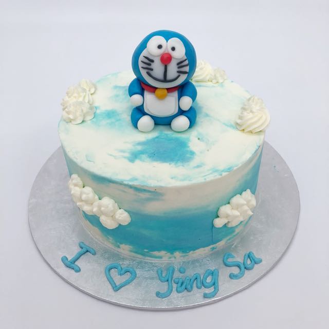 Wallpaper Doraemon Cake Food Drinks Baked Goods On Carousell For iPhone Free
