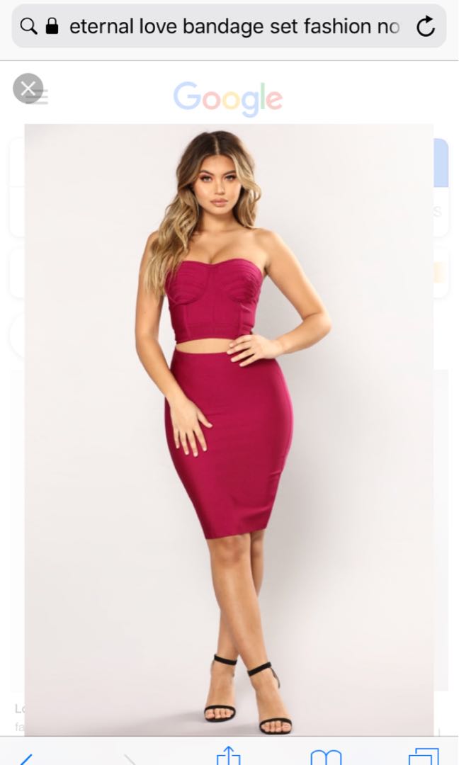 Fashion Nova Purple Set Eternal Love Bandage Set Women S Fashion Clothes Dresses Skirts On Carousell