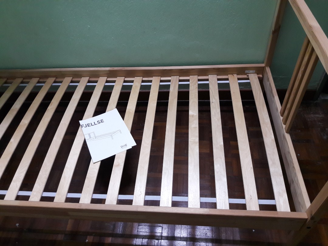 Ikea bedframe Fjellse + Sultan Luroy slatted bed base, Furniture & Home