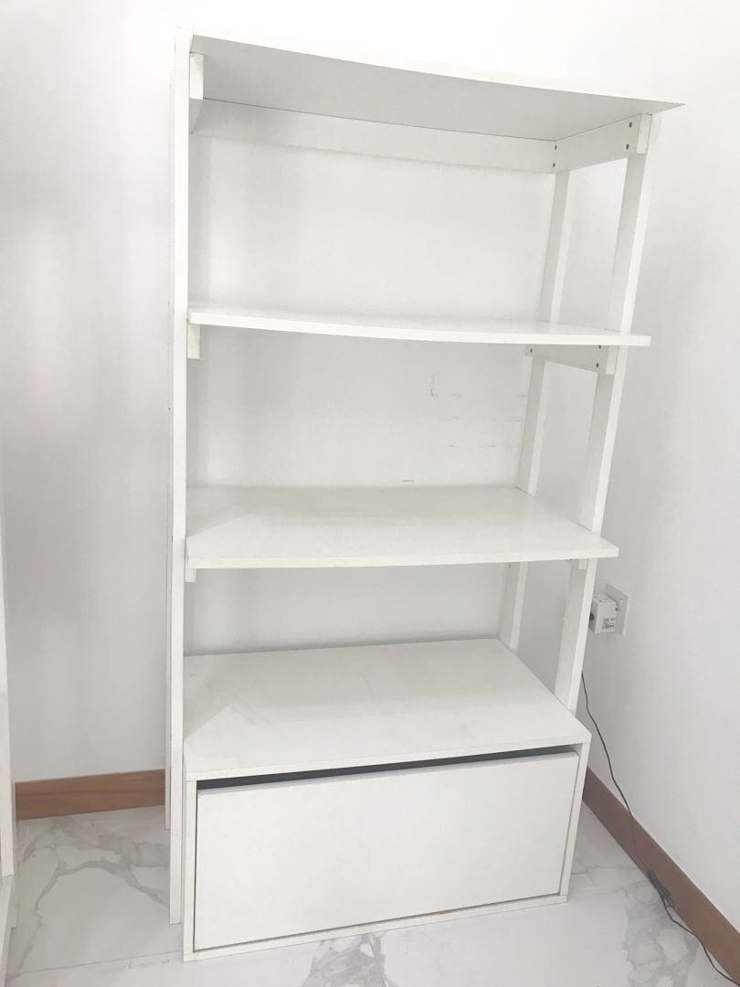 Ikea White Colour Bookcase Display Shelving Rack For Sale
