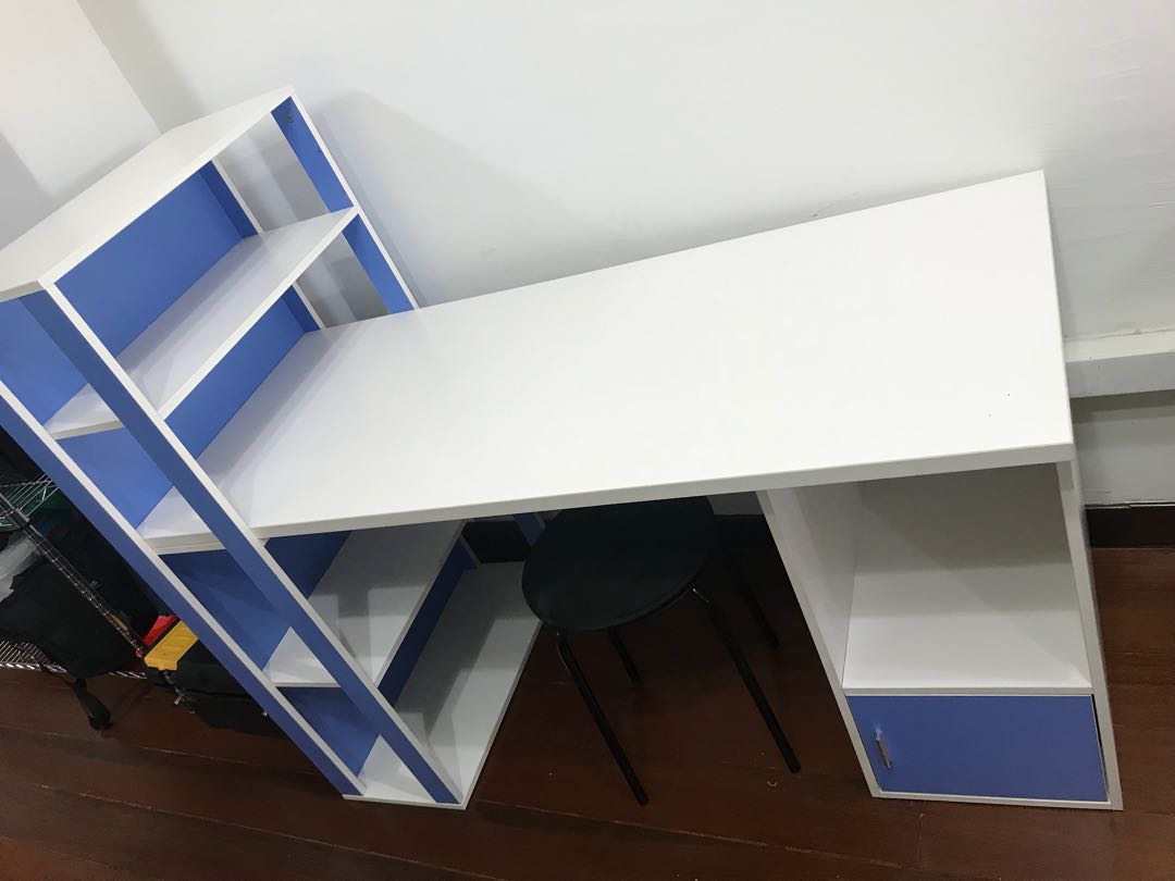 IKEA White Table with Shelf, Furniture & Home Living, Furniture, Tables