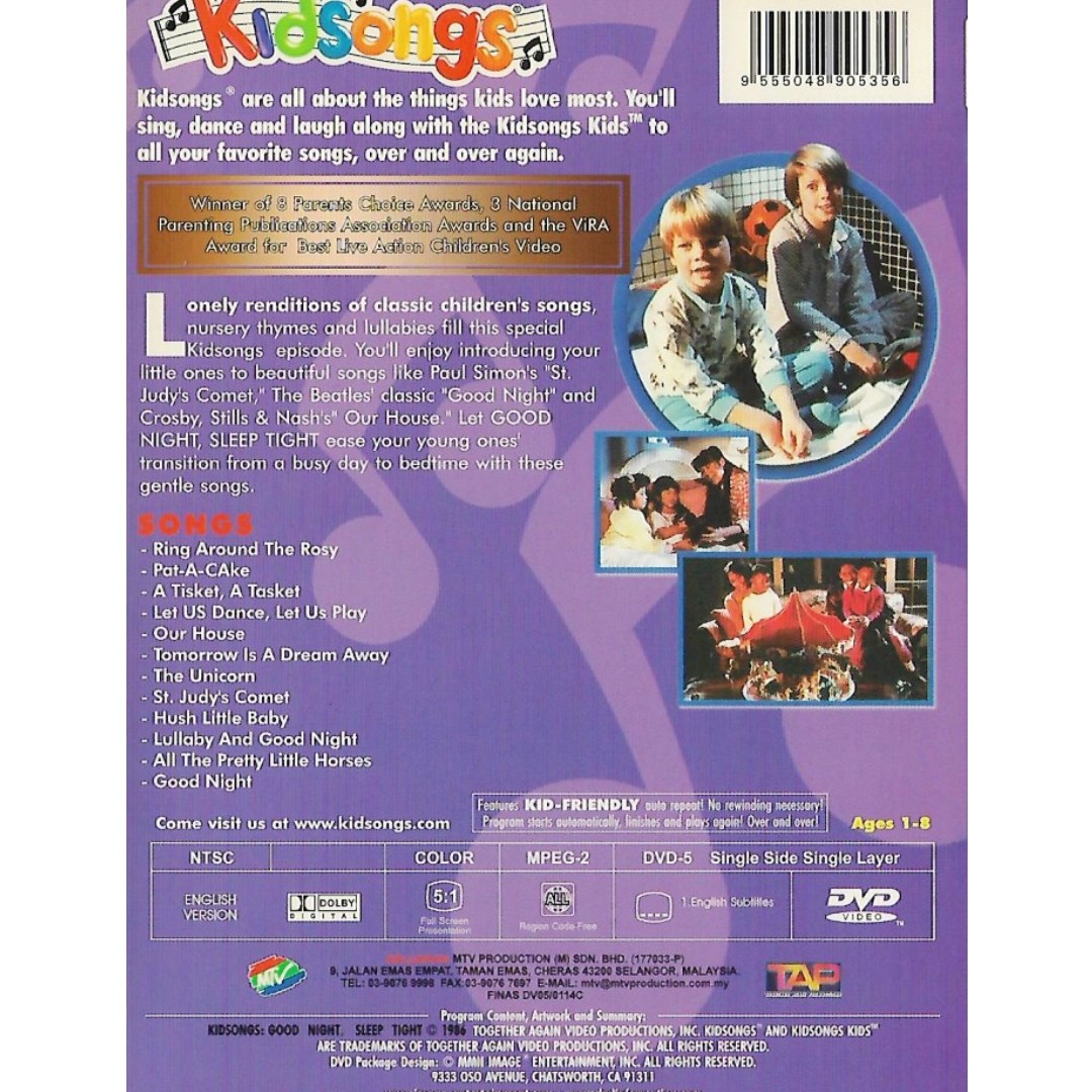 Kidsongs Vol3 Good Night Sleep Tight Dvd 1527773621 876616271