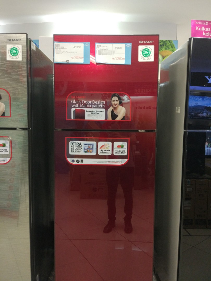 Kulkas Sharp 2 Pintu Tempered Promo Free 1x Angsuran Bunga Ringan