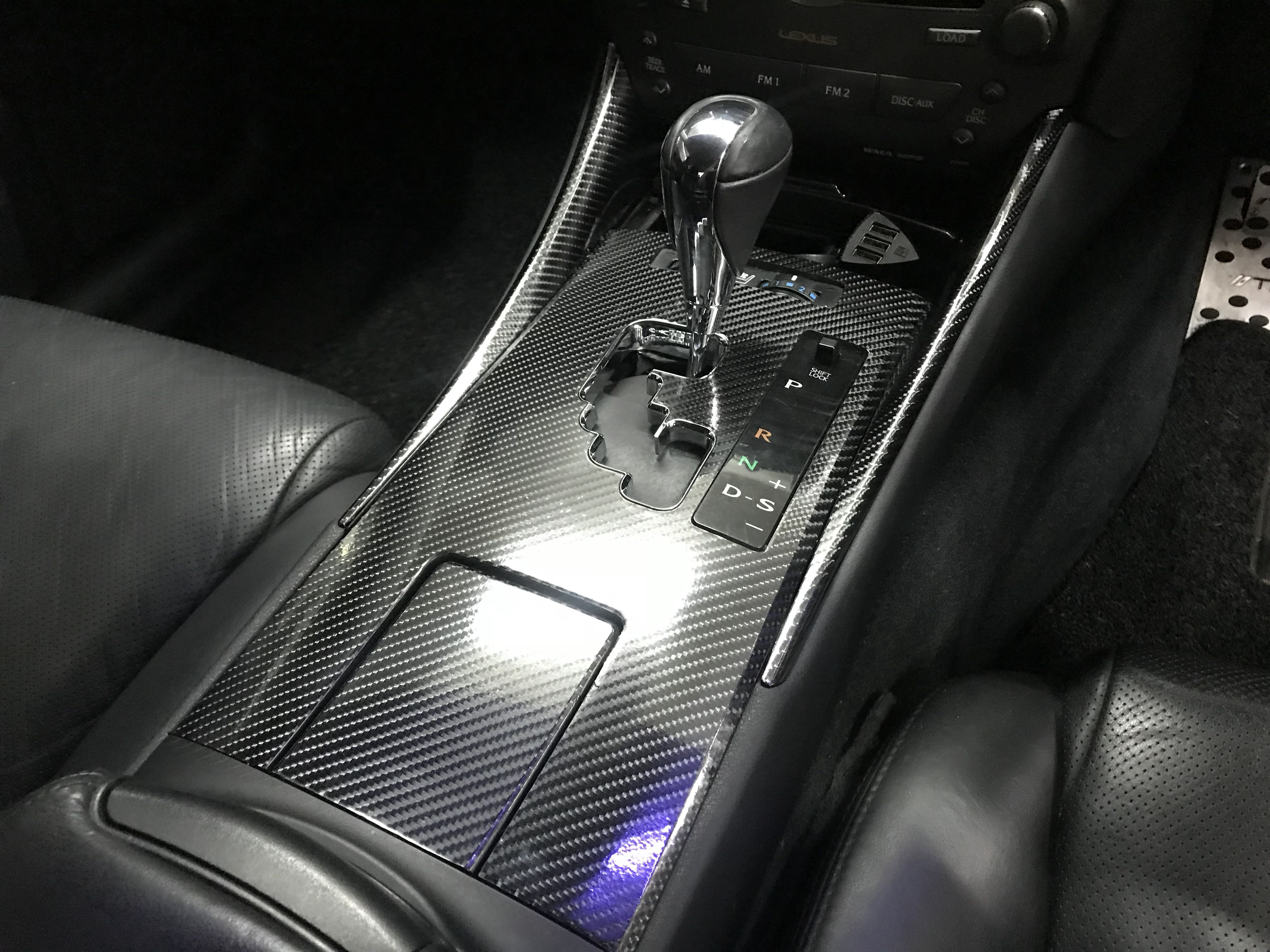 Lexus Is250 Interior Wrapped With Glossy Carbon Car