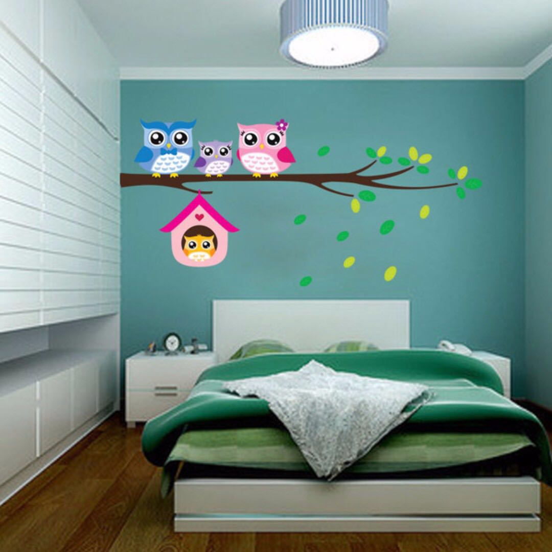 Ht01 01 Owl Wall Sticker Decal Decor Kids Children