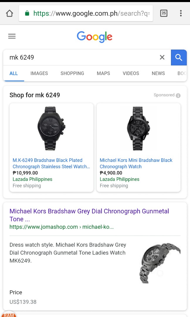 Mk 6249 watch, Women's Fashion, Watches 