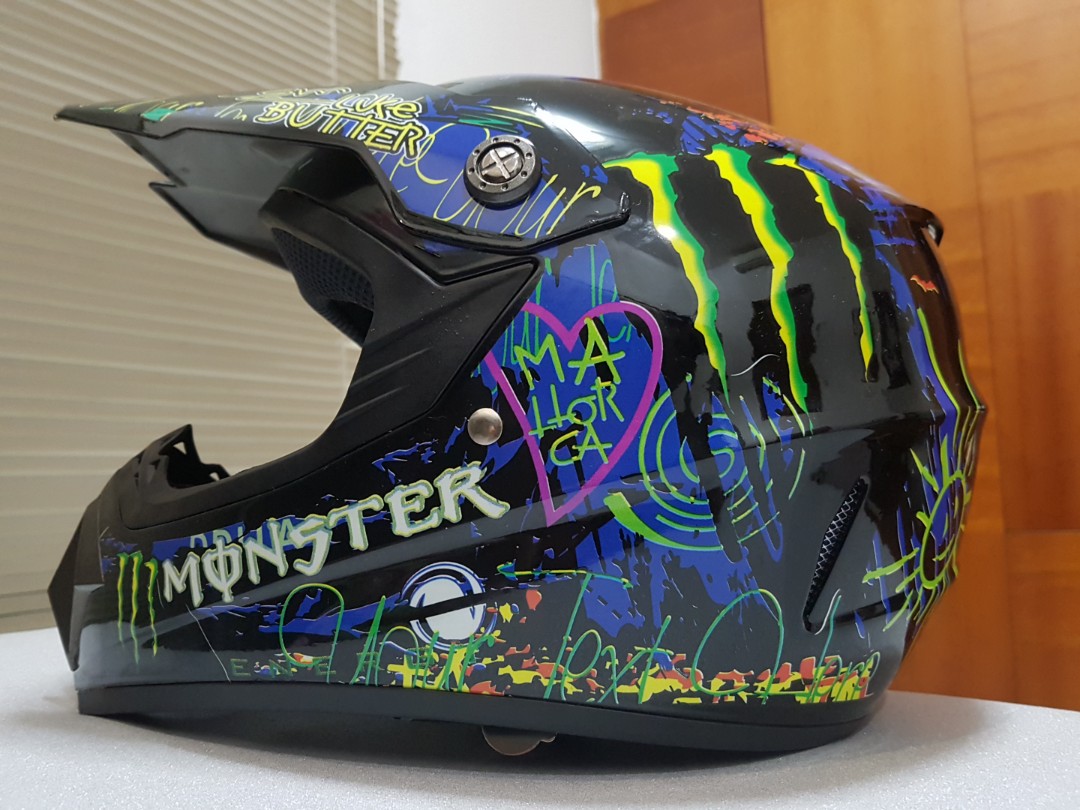 Monster full shop face helmet mtb