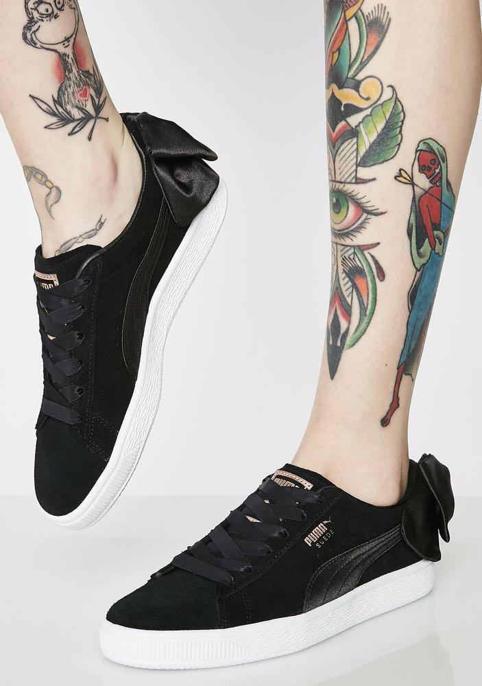 puma suede bow sneakers