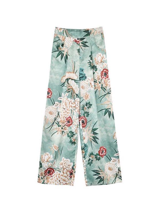 Satin floral pants Clearance