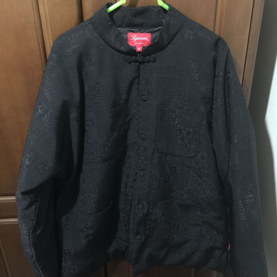 Supreme 2018 SS Week 14 Mandarin Jacket Black M Size, 男裝, 外套及