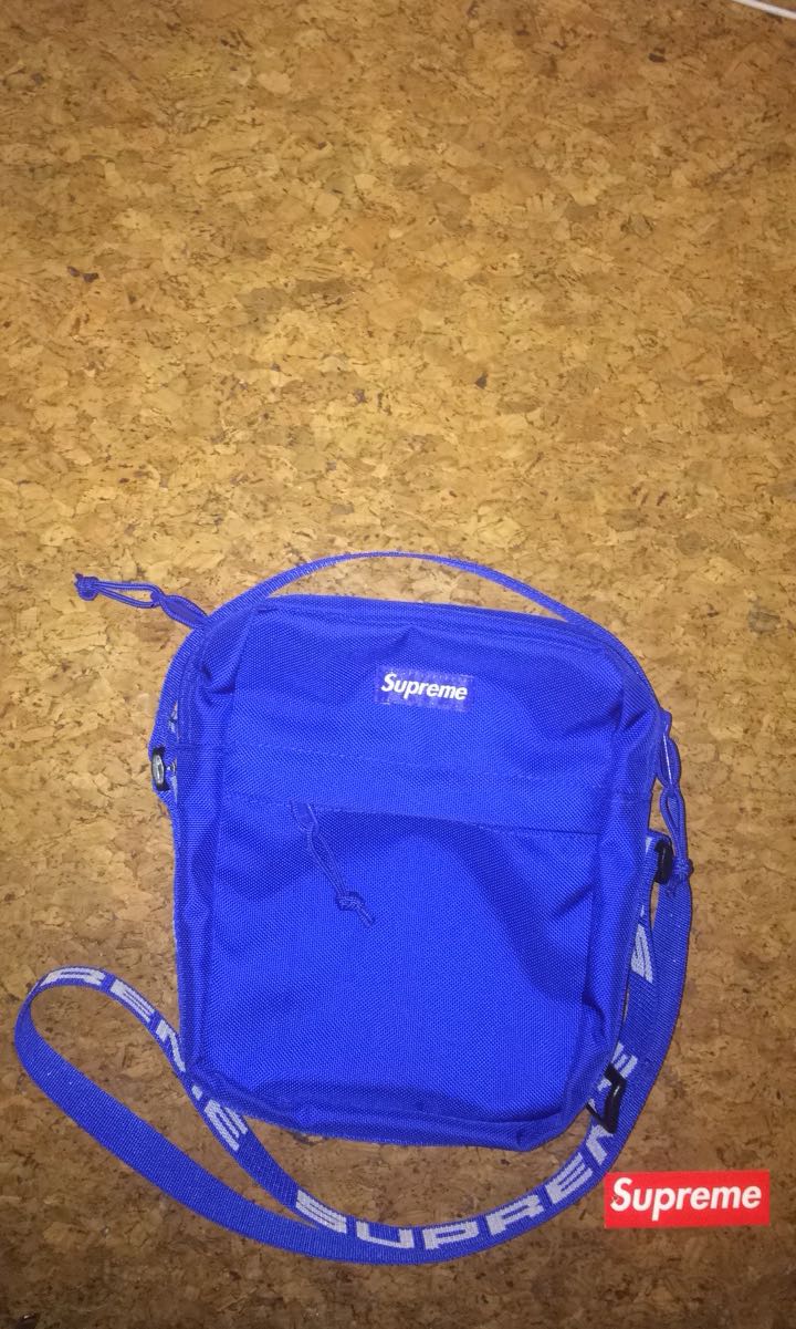 supreme shoulder bag blue