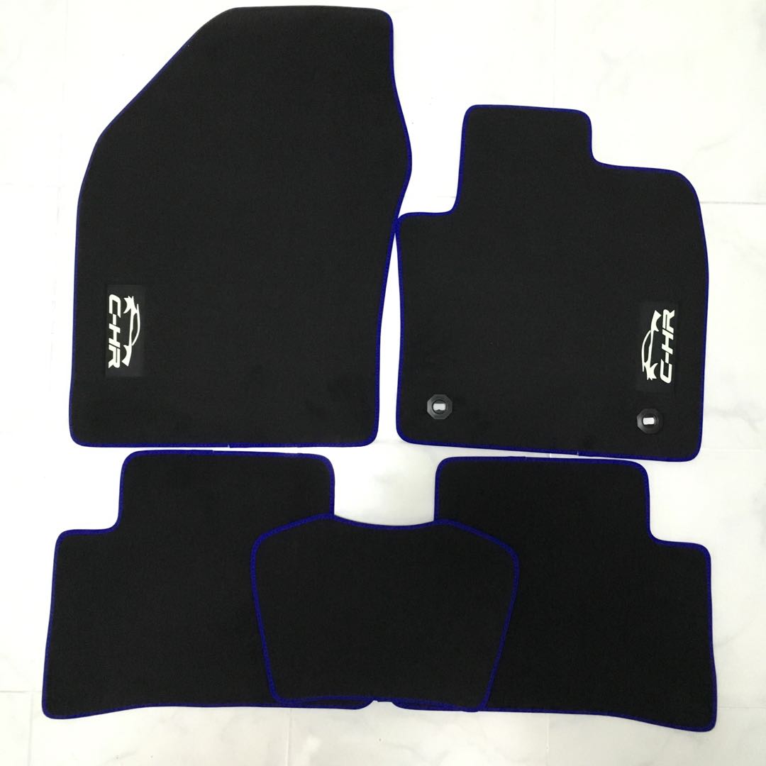 Toyota CHR Custom Velvet Carpet Mats With Custom Logos, Car Accessories, Accessories on Carousell