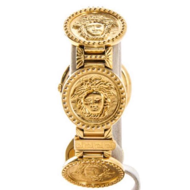 Versace Signature Medusa Head Vintage Gold Plated Coin Watch Luxury Watches on Carousell