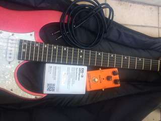 Electric Guitar+Nux Distortion+Bass/Guitar Amp(25w)+Cable+