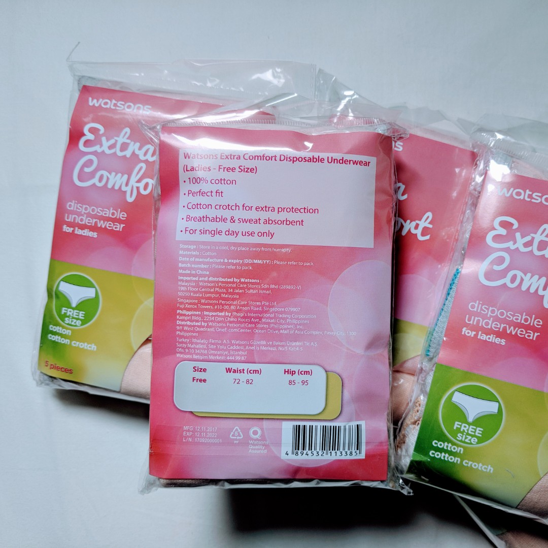 WATSONS Extra Comfort Disposable Underwear for Ladies Free Size