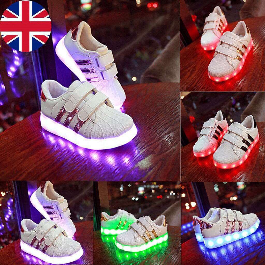 Adidas kids shoes LED Light Up Boys 