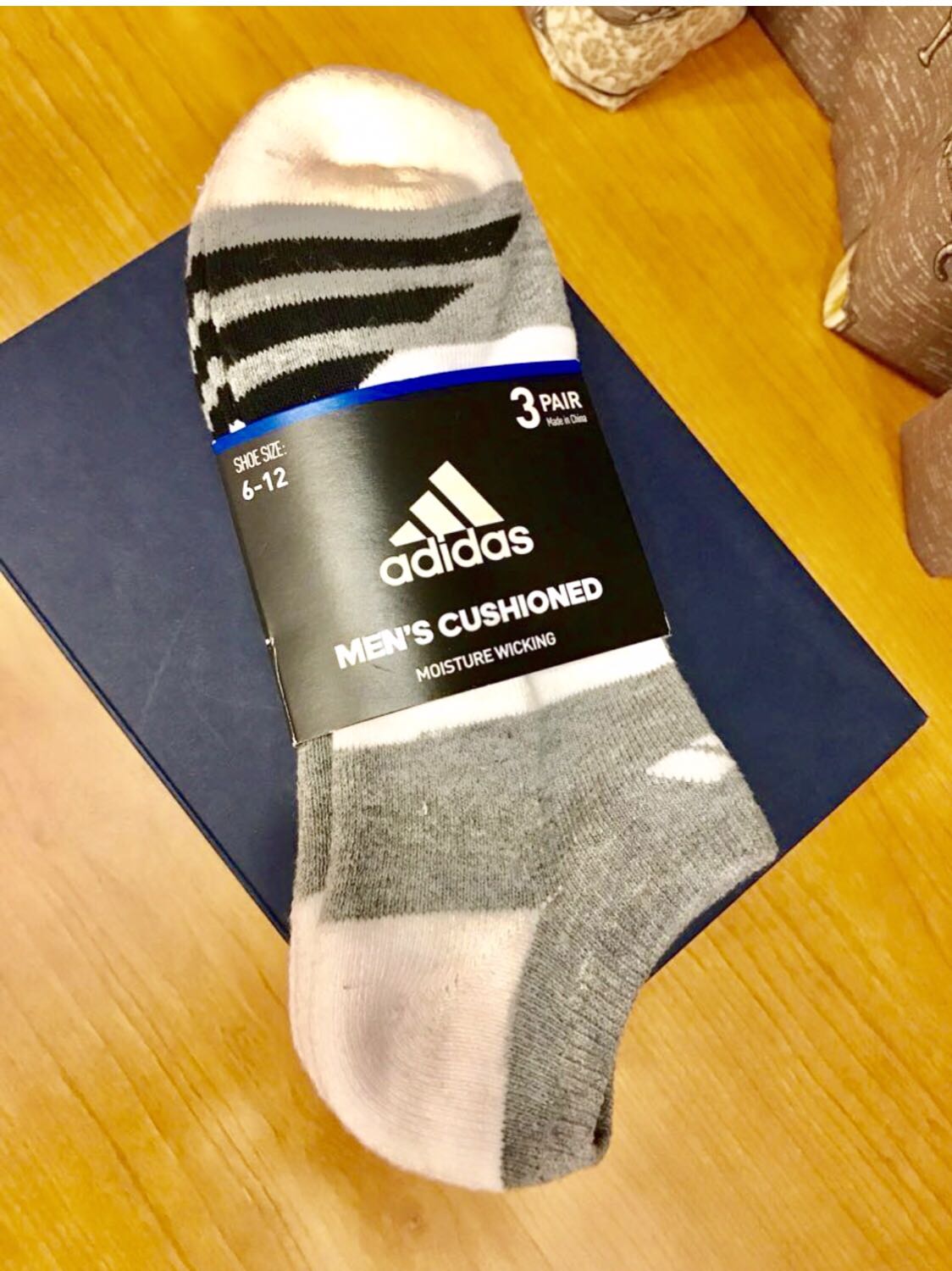 adidas men's cushioned moisture wicking socks