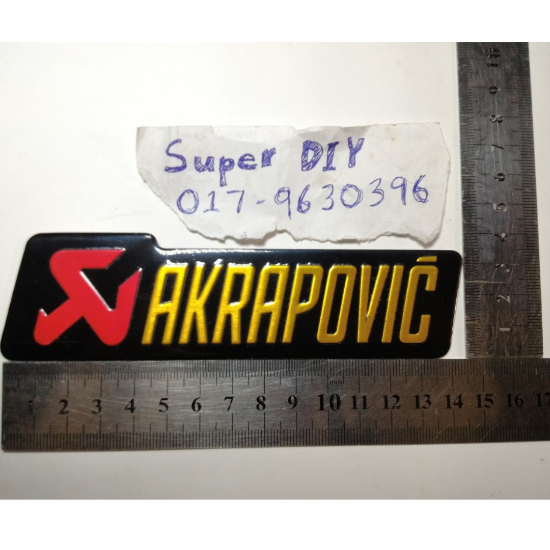 Akrapovic Logo motor gp exhaust aluminium sticker, Motorbikes on