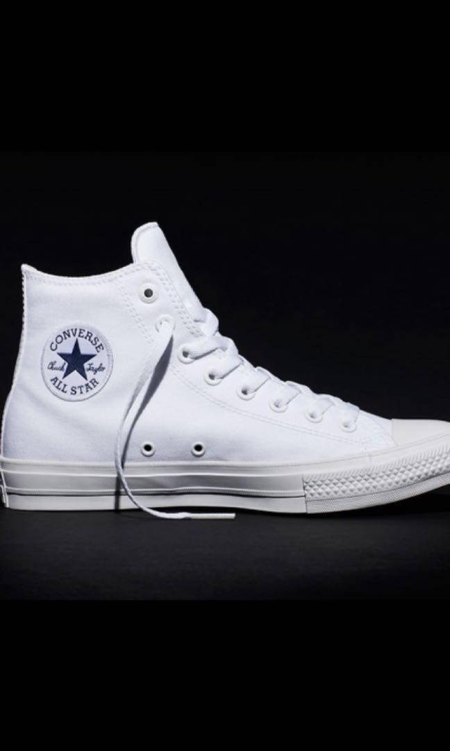 white high top converse size 2