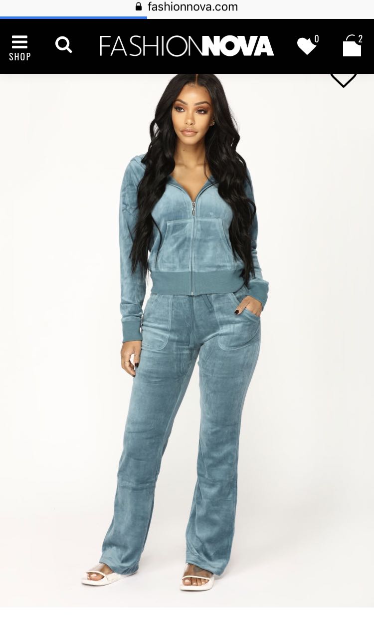 velour set fashion nova