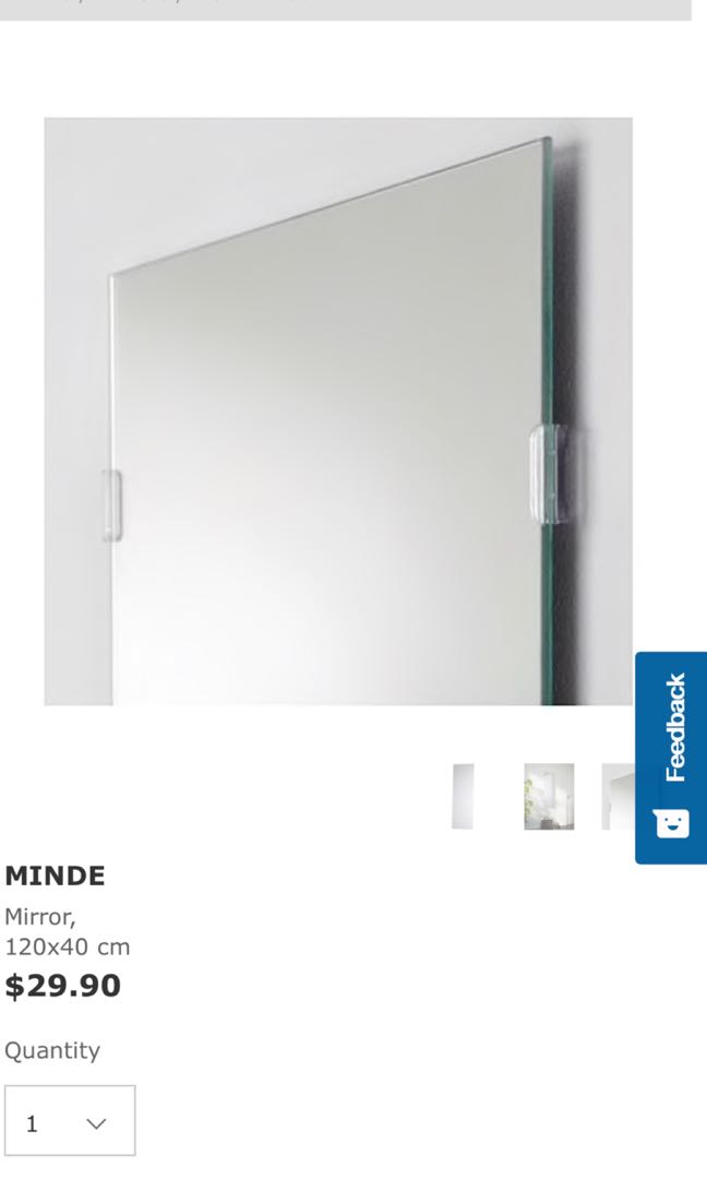 IKEA MINDE MIRROR, Furniture & Home Living, Home Decor, Mirrors on
