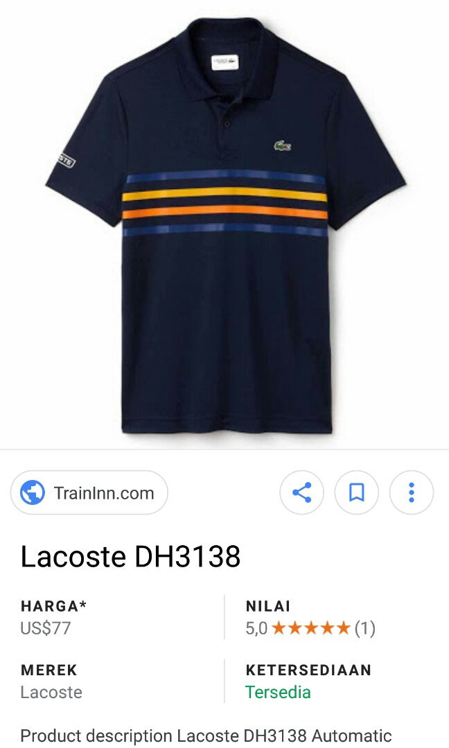 LACOSTE ORIGINAL kondisi NEW BNWT