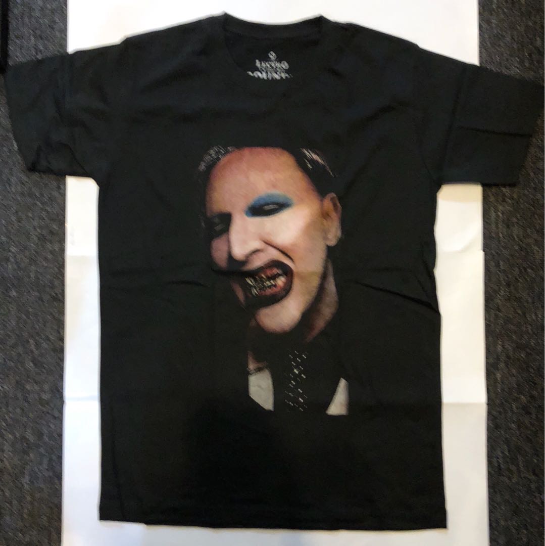 marilyn manson blue face shirt